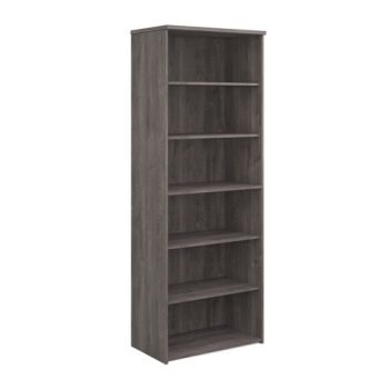 Universal bookcase 2140mm high with 5 shelves grey oak - R2140GO