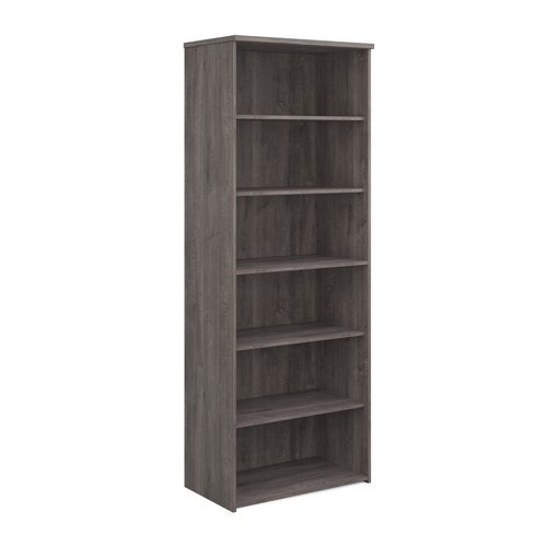 Universal bookcase 2140mm high with 5 shelves grey oak - R2140GO