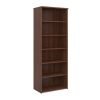 Universal bookcase 2140mm high with 5 shelves walnut - R2140W