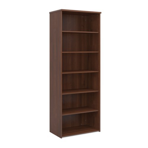 Universal bookcase 2140mm high with 5 shelves walnut - R2140W