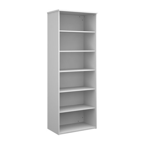 Universal bookcase 2140mm high with 5 shelves white - R2140WH