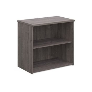 Universal bookcase 740mm high with 1 shelf grey oak - R740GO