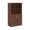 Universal combination unit with open top 1440mm high with 3 shelves walnut - R1440OPW