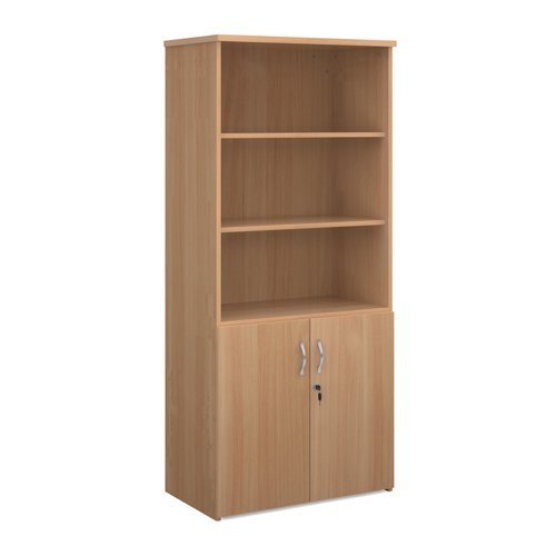 Universal combination unit with open top 1790mm high with 4 shelves beech - R1790OPB