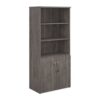 Universal combination unit with open top 1790mm high with 4 shelves grey oak - R1790OPGO