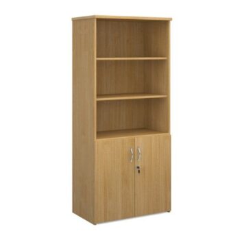 Universal combination unit with open top 1790mm high with 4 shelves oak - R1790OPO