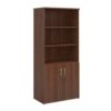 Universal combination unit with open top 1790mm high with 4 shelves walnut - R1790OPW