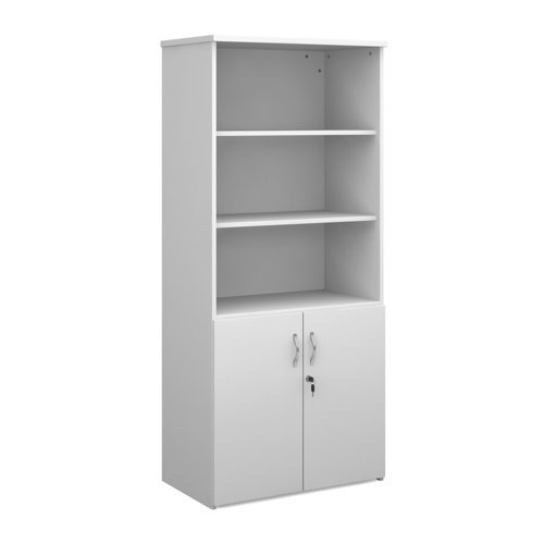Universal combination unit with open top 1790mm high with 4 shelves white - R1790OPD-WH