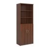 Universal combination unit with open top 2140mm high with 5 shelves walnut - R2140OPW