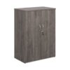 Universal double door cupboard 1090mm high with 2 shelves grey oak - R1090DGO