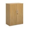 Universal double door cupboard 1090mm high with 2 shelves oak - R1090DO