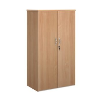 Universal double door cupboard 1440mm high with 3 shelves beech - R1440DB