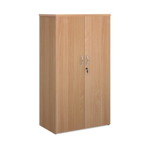 Universal double door cupboard 1440mm high with 3 shelves beech - R1440DB