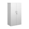 Universal double door cupboard 1440mm high with 3 shelves white - R1440DWH