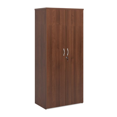 Universal double door cupboard 1790mm high with 4 shelves walnut - R1790DW