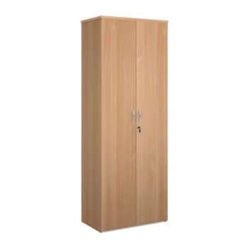 Universal double door cupboard 2140mm high with 5 shelves beech - R2140DB