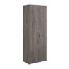 Universal double door cupboard 2140mm high with 5 shelves grey oak - R2140DGO
