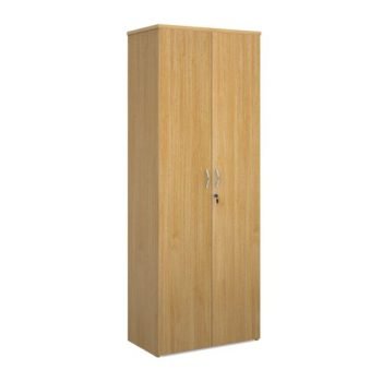 Universal double door cupboard 2140mm high with 5 shelves oak - R2140DO