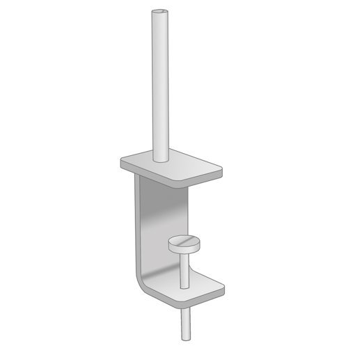 Universal fabric screen brackets for desktops 15mm-36mm (pair) - UNSCBR