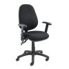 Vantage 100 2 lever PCB operators chair with adjustable arms black - V102-00-K