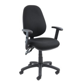 Vantage 100 2 lever PCB operators chair with adjustable arms black - V102-00-K