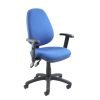 Vantage 100 2 lever PCB operators chair with adjustable arms blue - V102-00-B