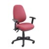 Vantage 100 2 lever PCB operators chair with adjustable arms burgundy - V102-00-BU