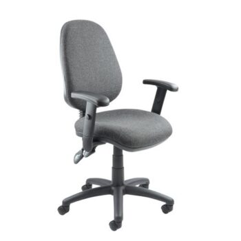 Vantage 100 2 lever PCB operators chair with adjustable arms charcoal - V102-00-C