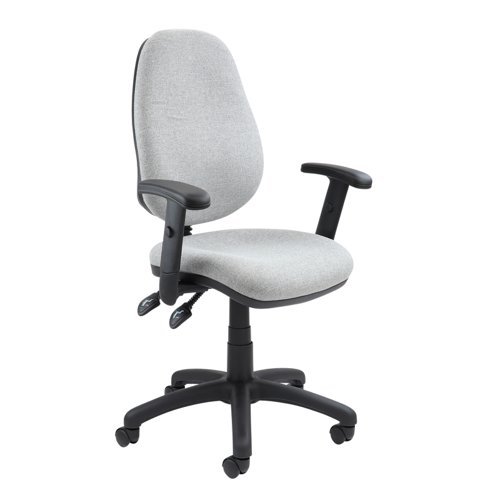 Vantage 100 2 lever PCB operators chair with adjustable arms grey - V102-00-G