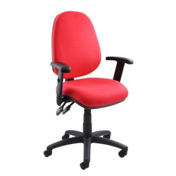 Vantage 100 2 lever PCB operators chair with adjustable arms red - V102-00-R