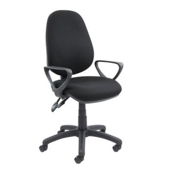 Vantage 100 2 lever PCB operators chair with fixed arms black - V101-00-K