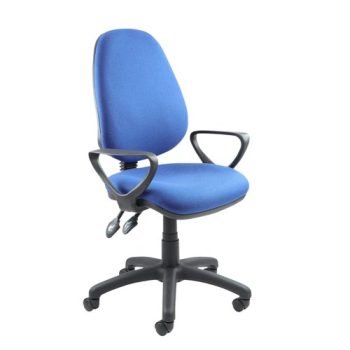 Vantage 100 2 lever PCB operators chair with fixed arms blue - V101-00-B