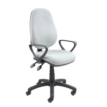 Vantage 100 2 lever PCB operators chair with fixed arms grey - V101-00-G