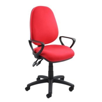 Vantage 100 2 lever PCB operators chair with fixed arms red - V101-00-R