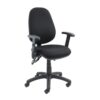 Vantage 200 3 lever asynchro operators chair with adjustable arms black - V202-00-K