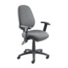 Vantage 200 3 lever asynchro operators chair with adjustable arms charcoal - V202-00-C
