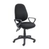 Vantage 200 3 lever asynchro operators chair with fixed arms black - V201-00-K