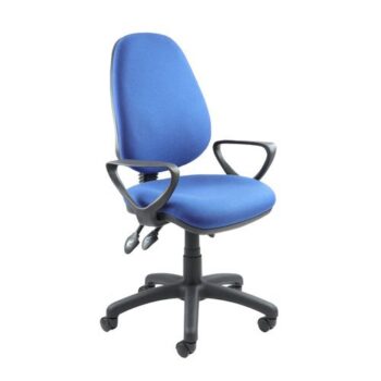 Vantage 200 3 lever asynchro operators chair with fixed arms blue - V201-00-B