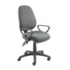 Vantage 200 3 lever asynchro operators chair with fixed arms charcoal - V201-00-C