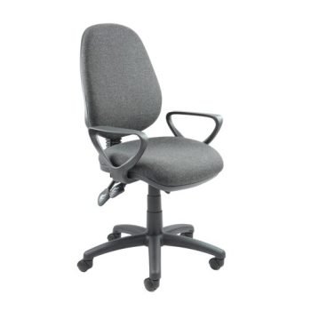 Vantage 200 3 lever asynchro operators chair with fixed arms charcoal - V201-00-C