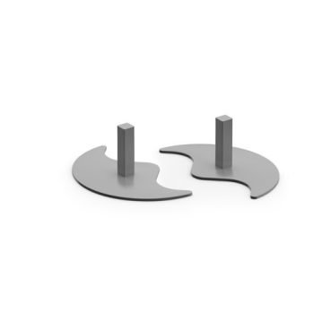 Vibe designer floor standing screen feet (pair) silver - VFT1-SL