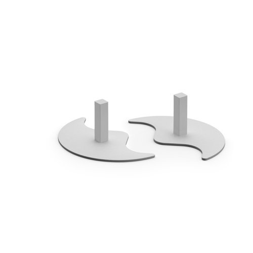 Vibe designer floor standing screen feet (pair) white - VFT1-WH