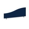 Wave desktop fabric screen 1000mm x 400mm/200mm blue - ES1000W-B