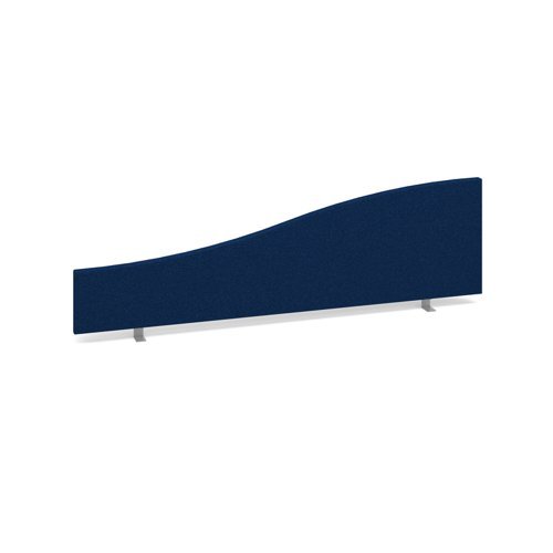 Wave desktop fabric screen 1400mm/200mm x 400mm/200mm blue - ES1400W-B