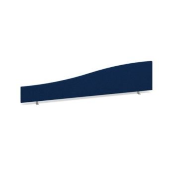 Wave desktop fabric screen 1800mm x 400mm/200mm blue - ES1800W-B