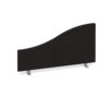 Wave desktop fabric screen 800mm x 400mm/200mm charcoal - ES800W-C
