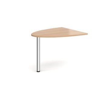 Welcome reception unit D-end extension 1000mm x 888mm beech - WDET-B