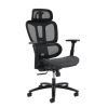Zala mesh back operator chair with headrest and black mesh seat - ZAL300T1-K