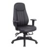 Zeus high back 24hr task chair black faux leather - ZEU300K2
