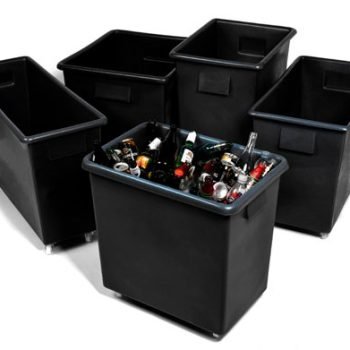 100% Recylced Polyethylene Bottle Skip; 135L; Black - GBK9414